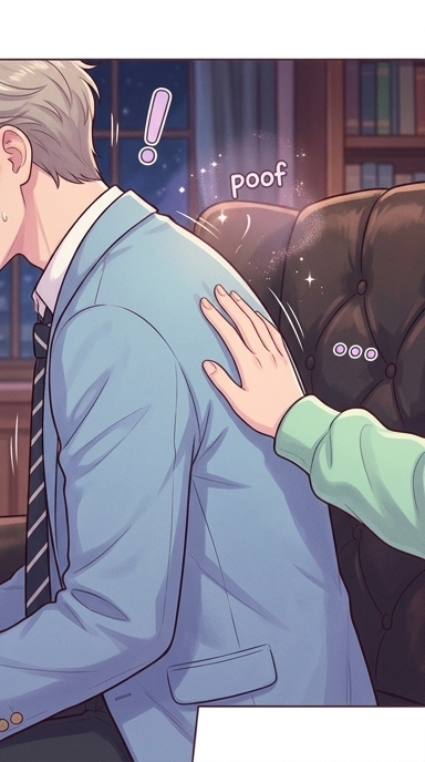 Without saying a word, Sophie closes the small distance between them and gently, decisively, places her hand on Ethan's trembling back, offering silent support.